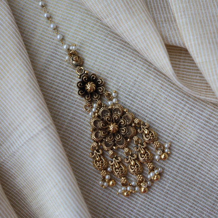 Antique temple design maang tikka TA212