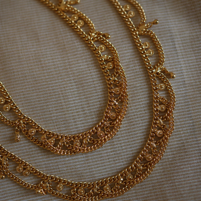 Heritage gold traditional anklet HAN315