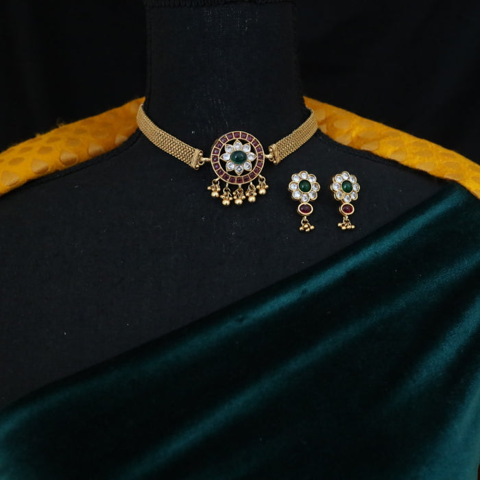 Antique choker necklace and earrings 1567
