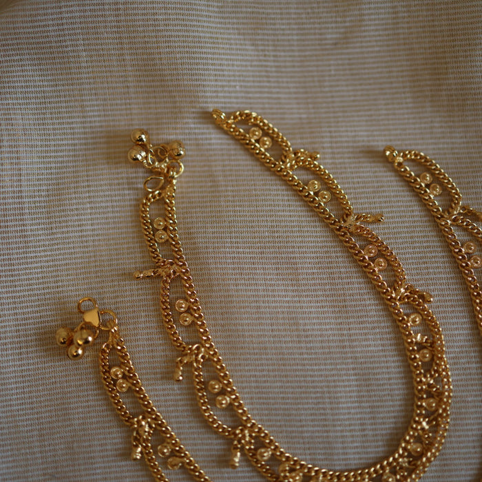 Heritage gold traditional anklet HAN315
