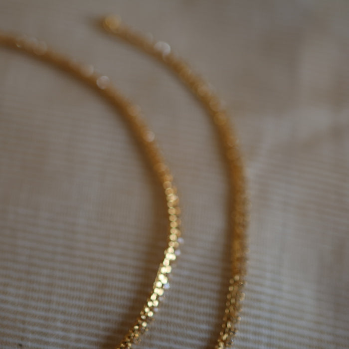 Heritage gold traditional simple stone anklet HAN326