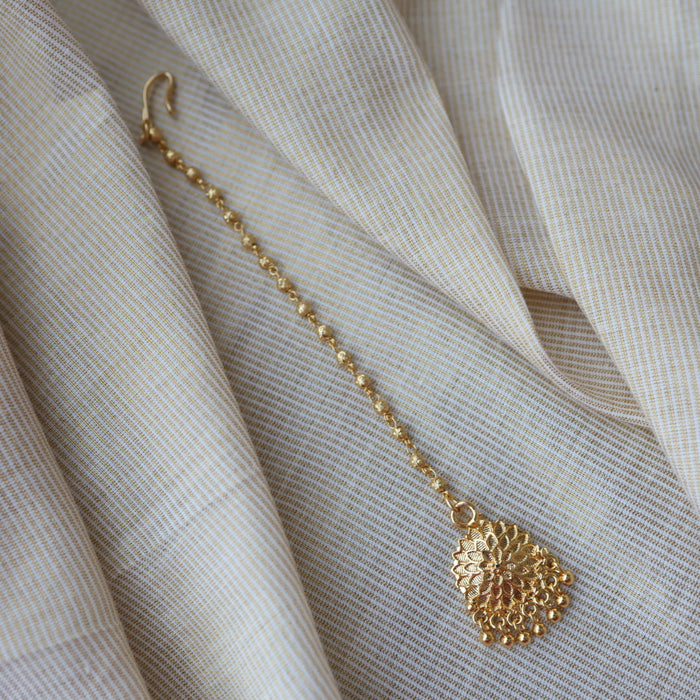 Heritage gold plated maang TH673