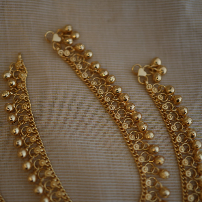 Heritage gold traditional anklet HAN316