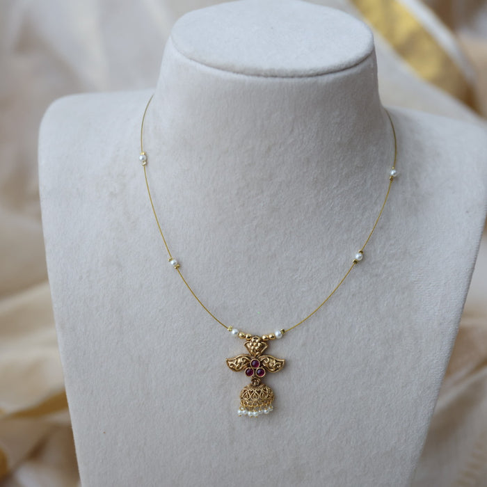 Heritage gold plated invisible short necklace IN902 (Copy)