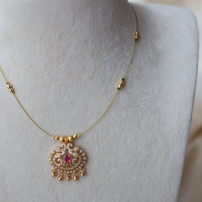 Heritage gold plated invisible short necklace IN902 (Copy)