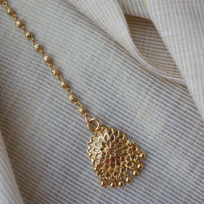 Heritage gold plated maang TH673