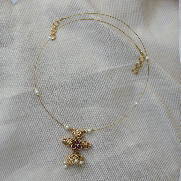 Heritage gold plated invisible short necklace IN902 (Copy)