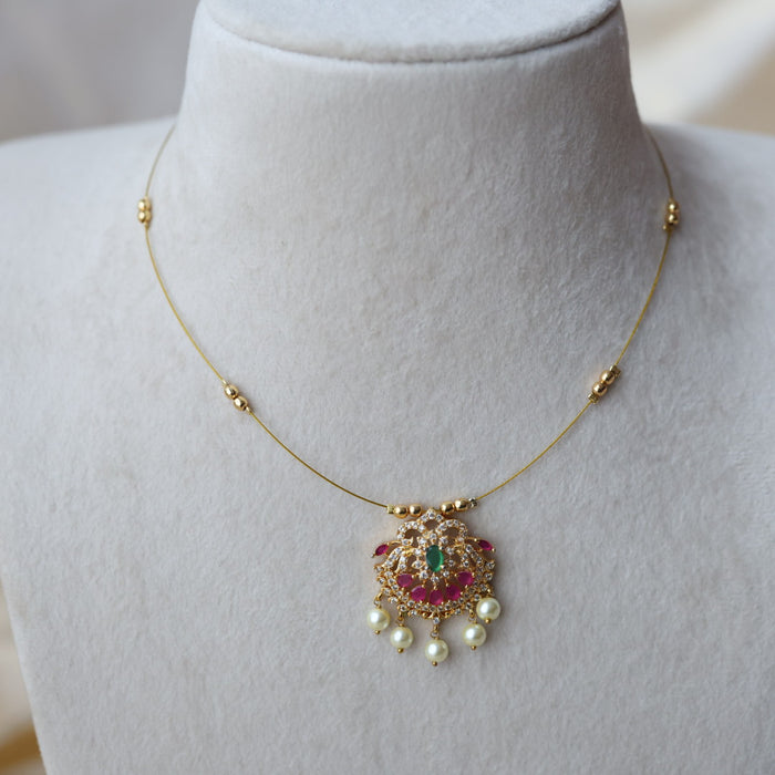 Heritage gold plated invisible short necklace IN902 (Copy)