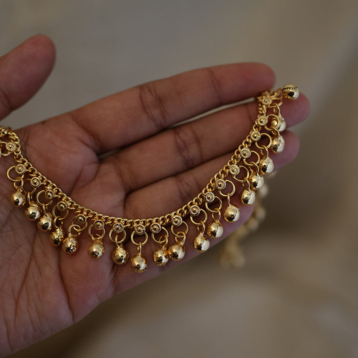 Heritage gold traditional anklet HAN316