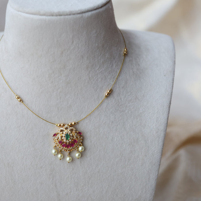 Heritage gold plated invisible short necklace IN902 (Copy)