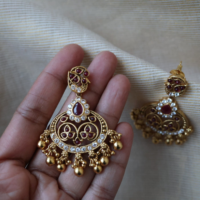 Antique flat earrings  AD47