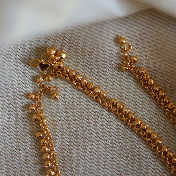 Heritage gold traditional anklet HAN313