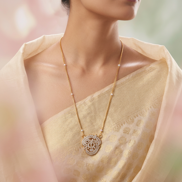 Heritage padakam long  necklace with earrings HP092