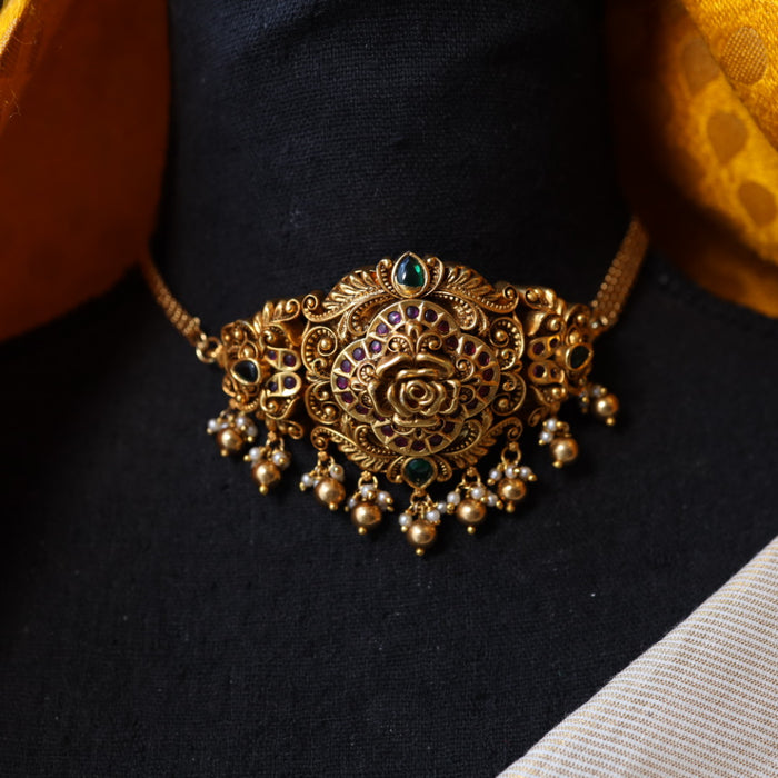 Antique choker necklace with earrings and tikka CCB1234
