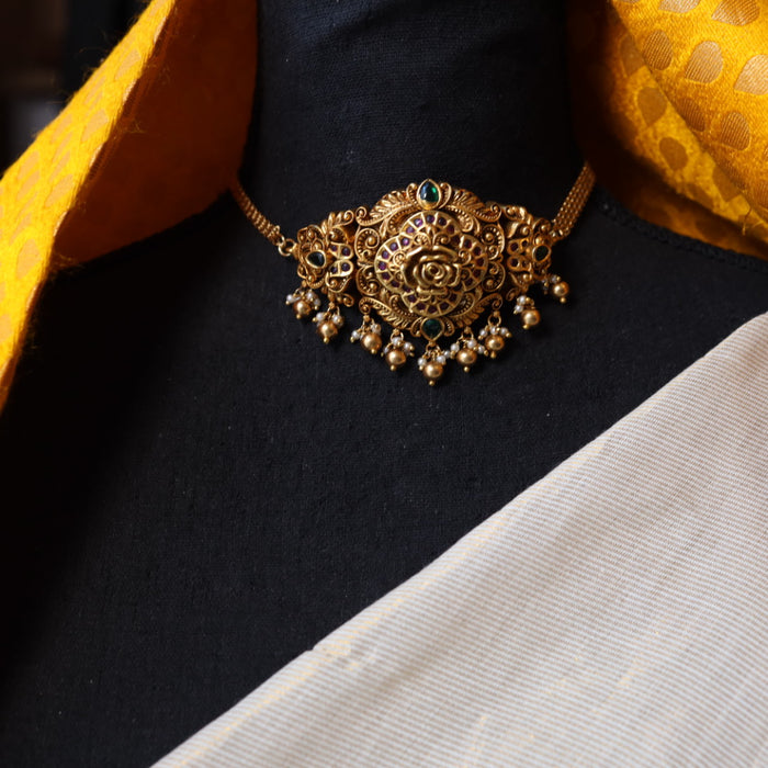 Antique choker necklace with earrings and tikka CCB1234