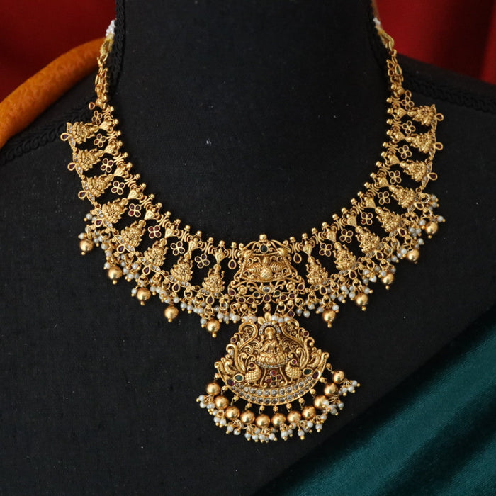Antique traditional short necklace with earrings 17000