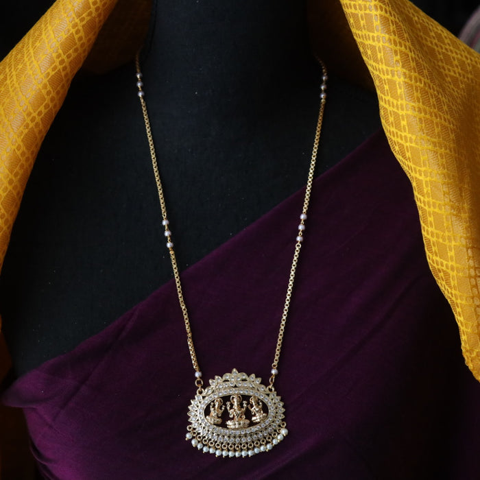 Heritage gold plated padakam long pearl chain 165675