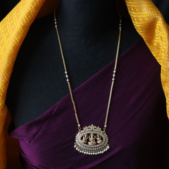 Heritage gold plated padakam long pearl chain 165675