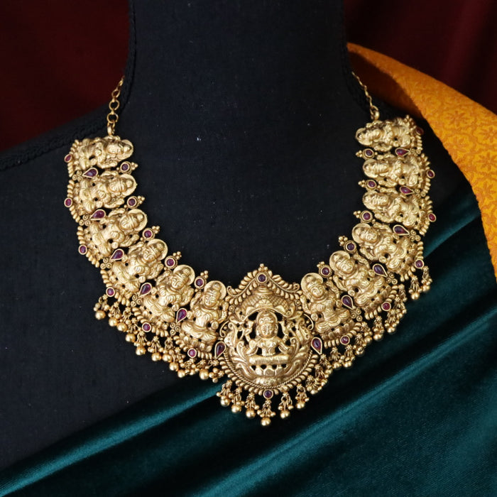 Antique short necklace with earrings 14460