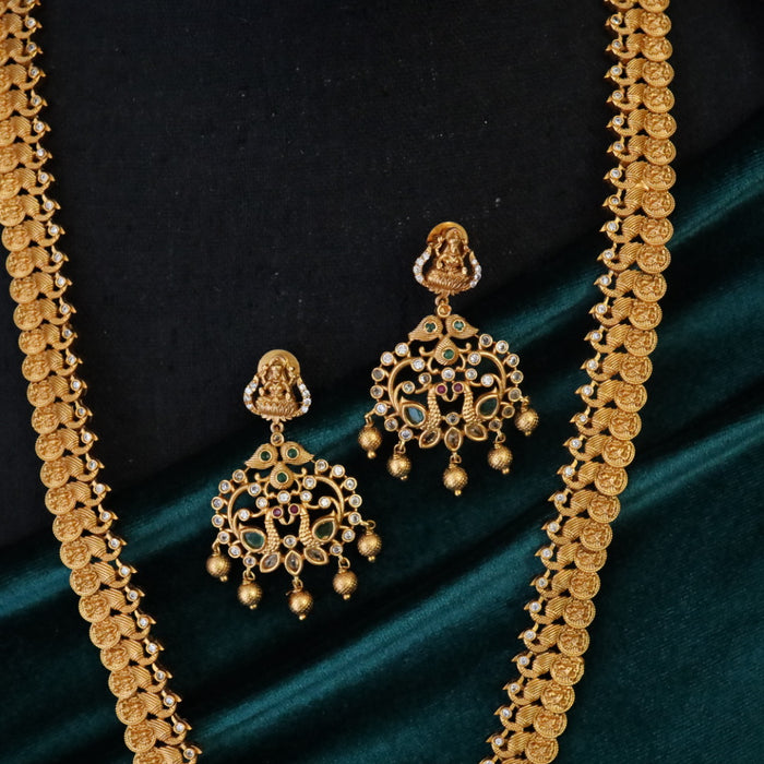 Antique long necklace and earrings 1496