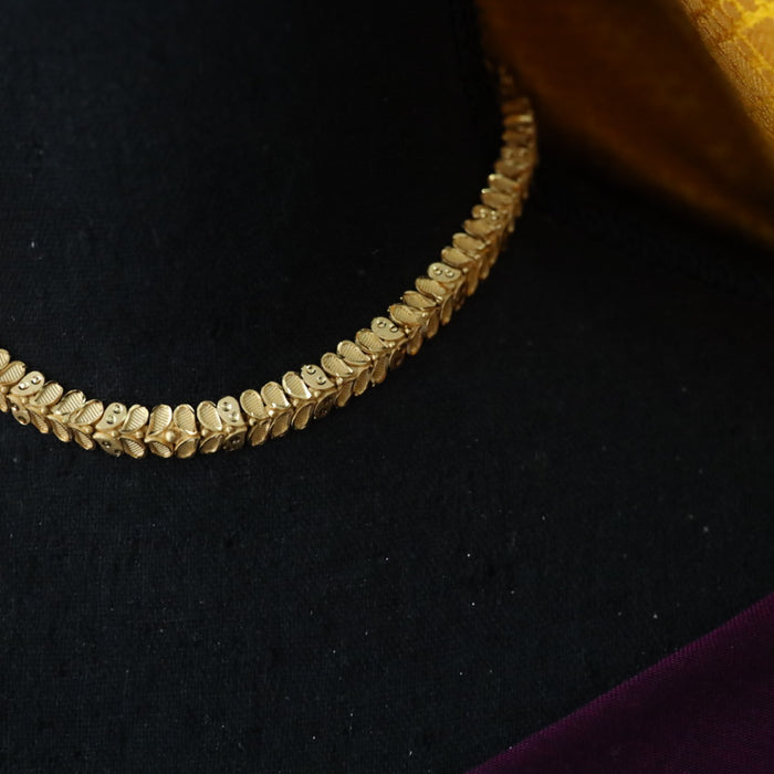 Heritage gold plated short gold necklace with earrings 16577