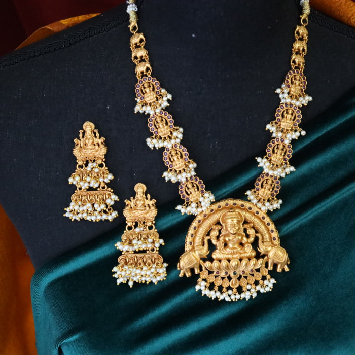 Antique short necklace and earrings 1433