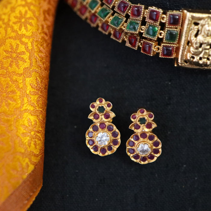 Antique choker necklace and earring 14481