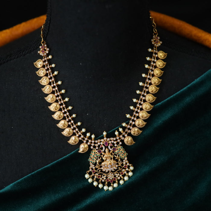 Antique temple short necklace with earrings 1485455