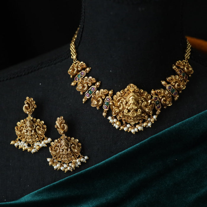 Antique choker necklace with earrings 17654