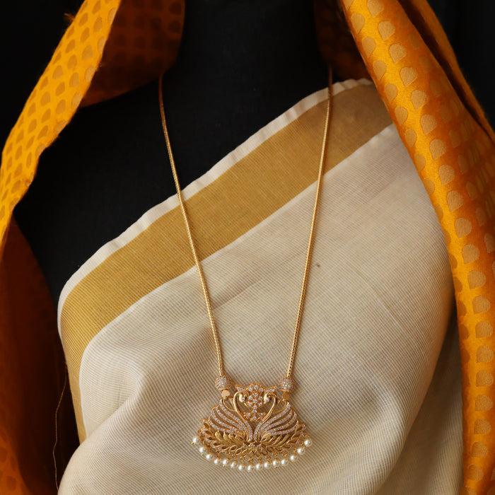 Heritage gold plated padakam long necklace HP017