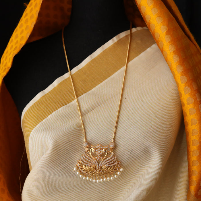 Heritage gold plated padakam long necklace HP017