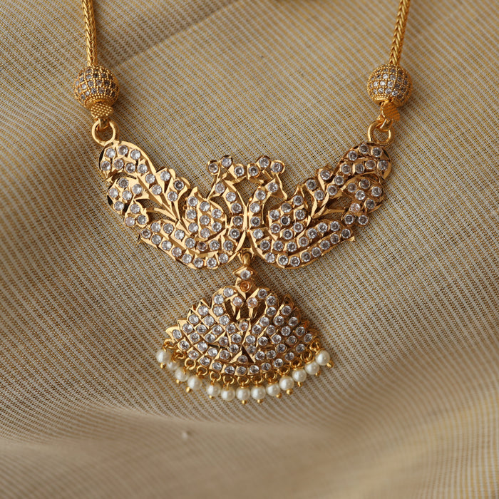 Heritage gold plated pendant long  necklace with earrings HP0013