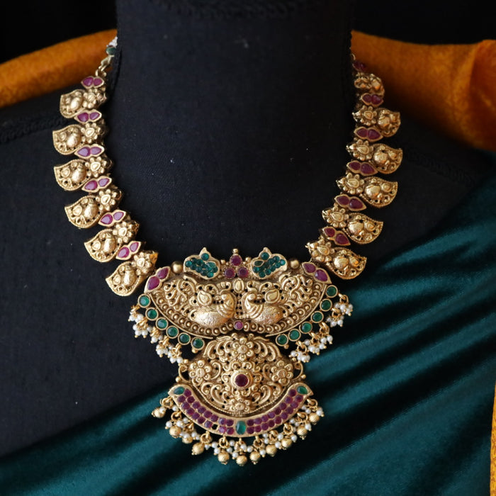 Antique short necklace and jumka earrings 1556