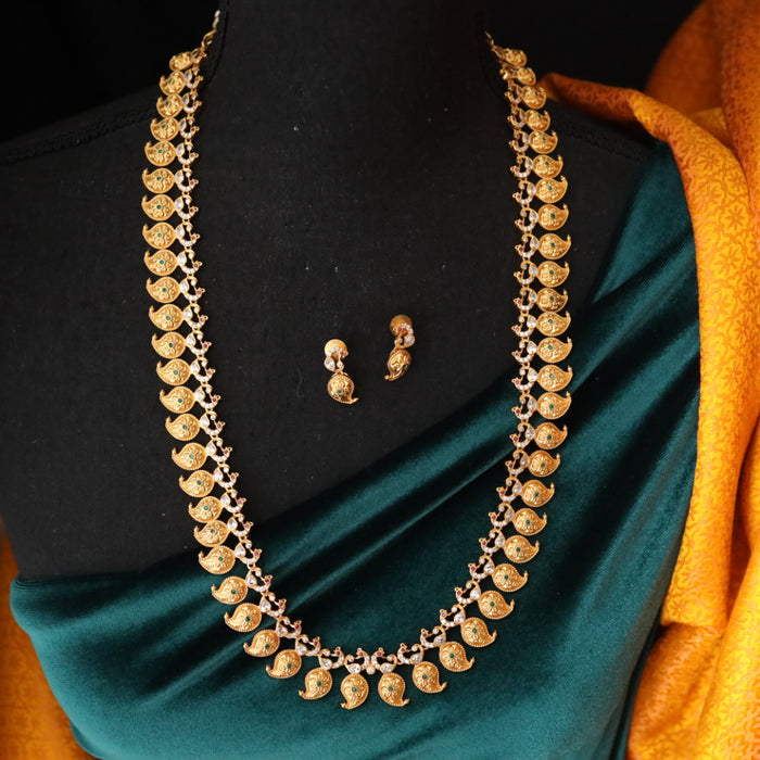 Antique long necklace with earrings 156789