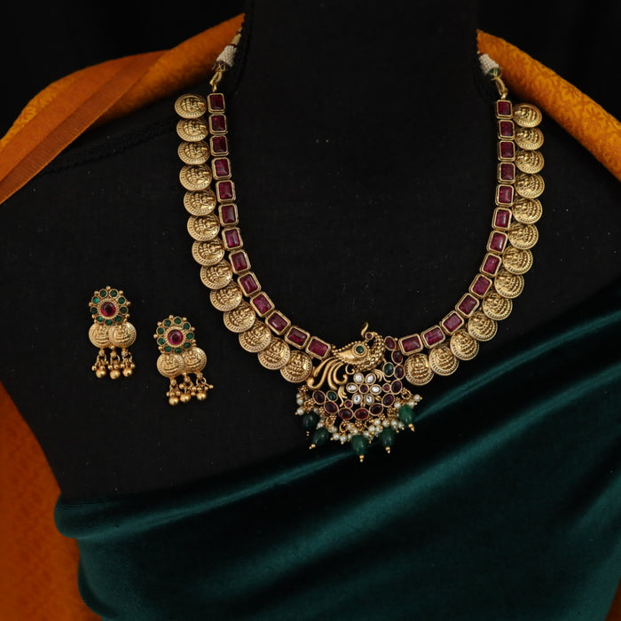Clearance Antique short necklace with earrings 165486