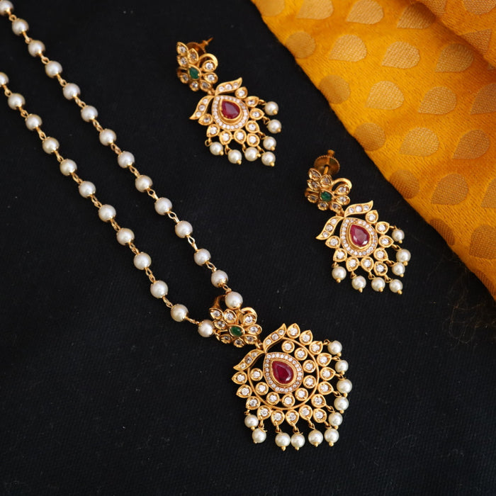PADMINI pearl long necklace with earrings 177092