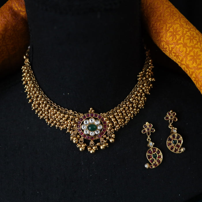 Antique choker necklace with earrings 165767