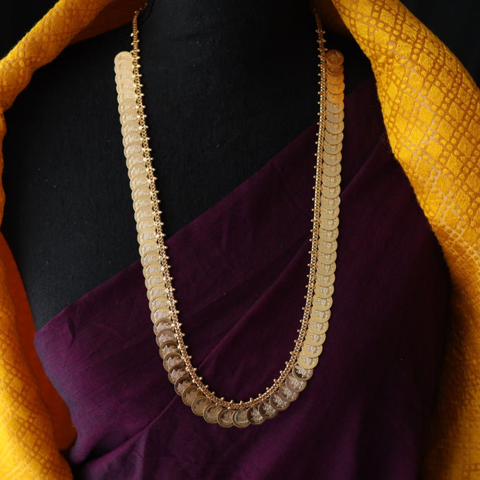 Heritage gold plated kasumalai long necklace/waistchain 1578001