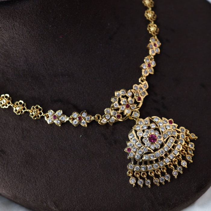 Heritage gold plated short necklace AA177066