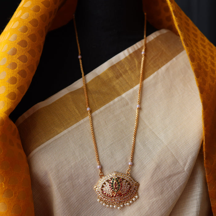 Heritage gold plated padakam long necklace HP0011