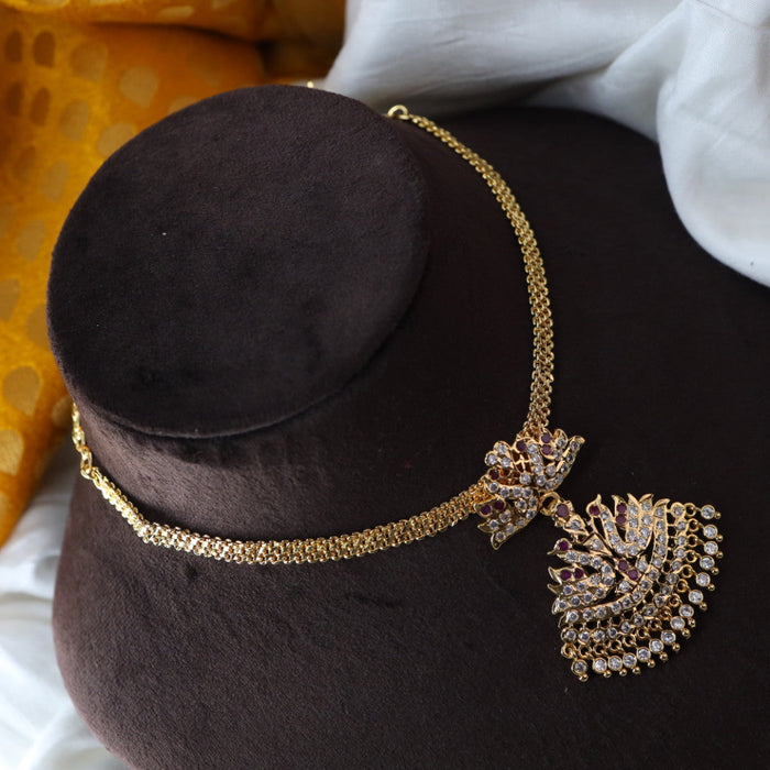 Heritage gold plated short necklace 15677
