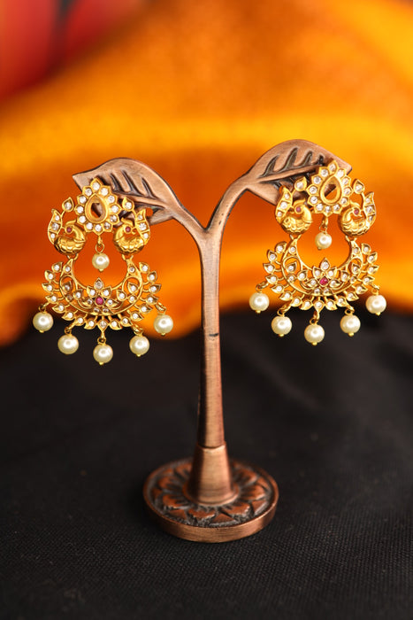 Cz stone drop  earrings 466677