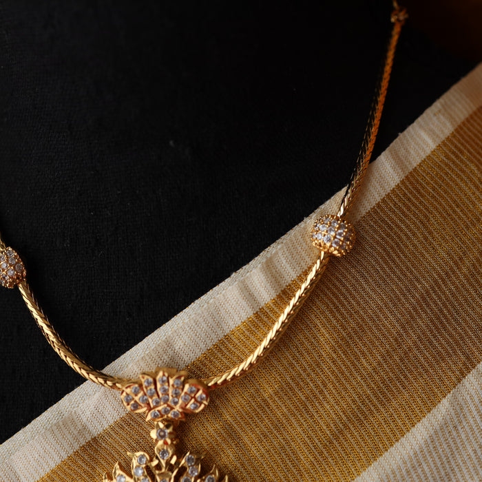 Heritage gold plated short necklace necklace H0015