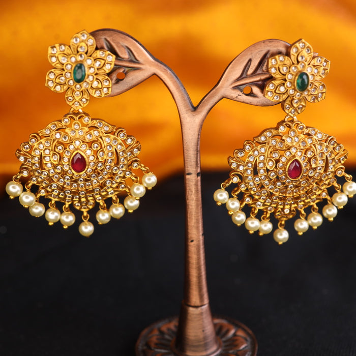 Antique multi stone flat earrings 124280