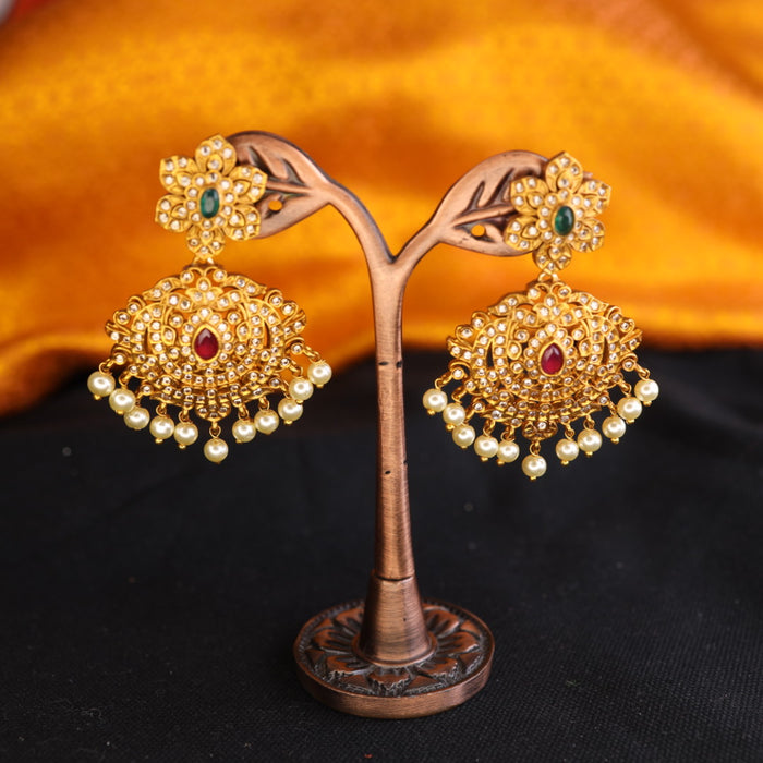 Antique multi stone flat earrings 124280