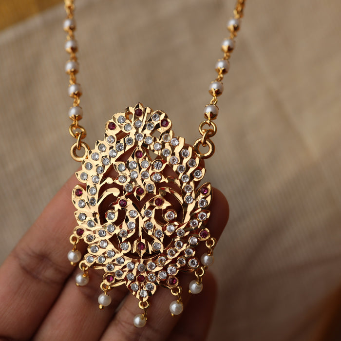 Heritage gold plated padakam long necklace HP271