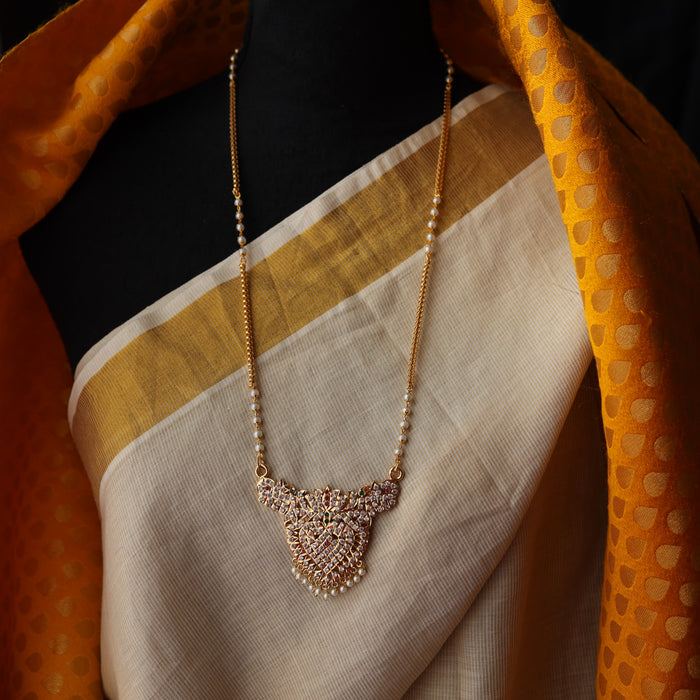 Heritage gold plated padakam long necklace HP37