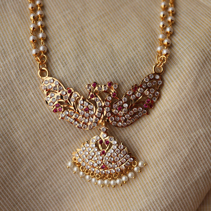 Heritage gold plated padakam long necklace HP00274