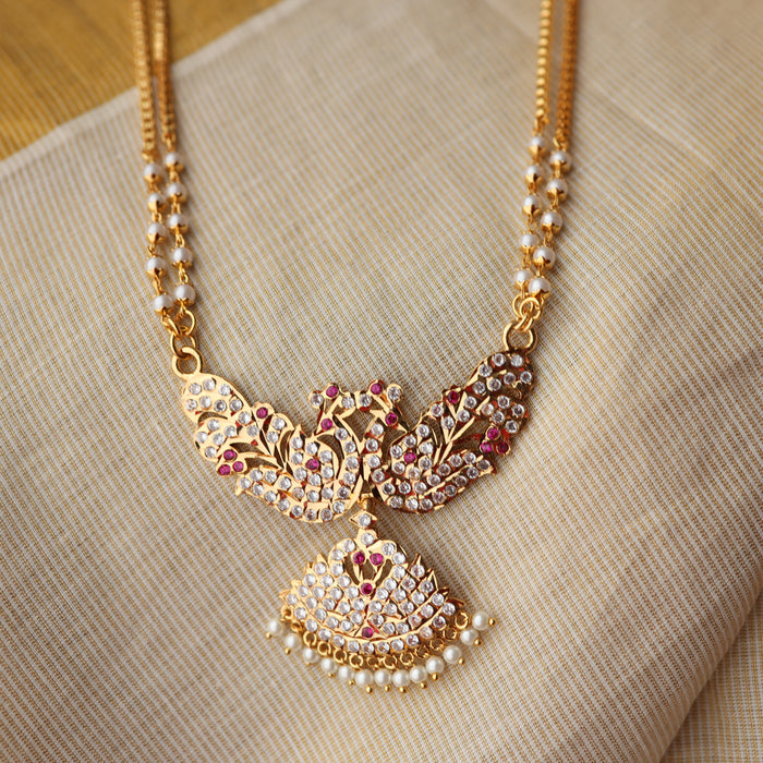 Heritage gold plated padakam long necklace HP00274