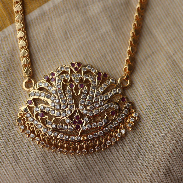 Heritage gold plated padakam long necklace HP25